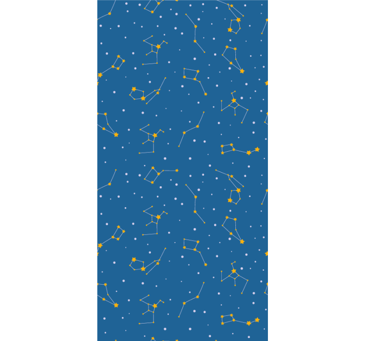 Toile fenêtre bleu conception de motifs de constellation - TenStickers