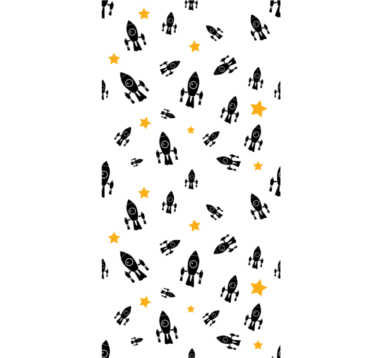 Toile fenêtre geek aventure de fusée étoile - TenStickers