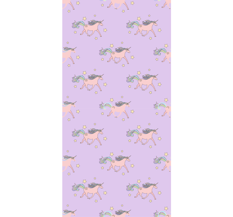 Toile fenêtre animaux motif de licornes dansantes - TenStickers