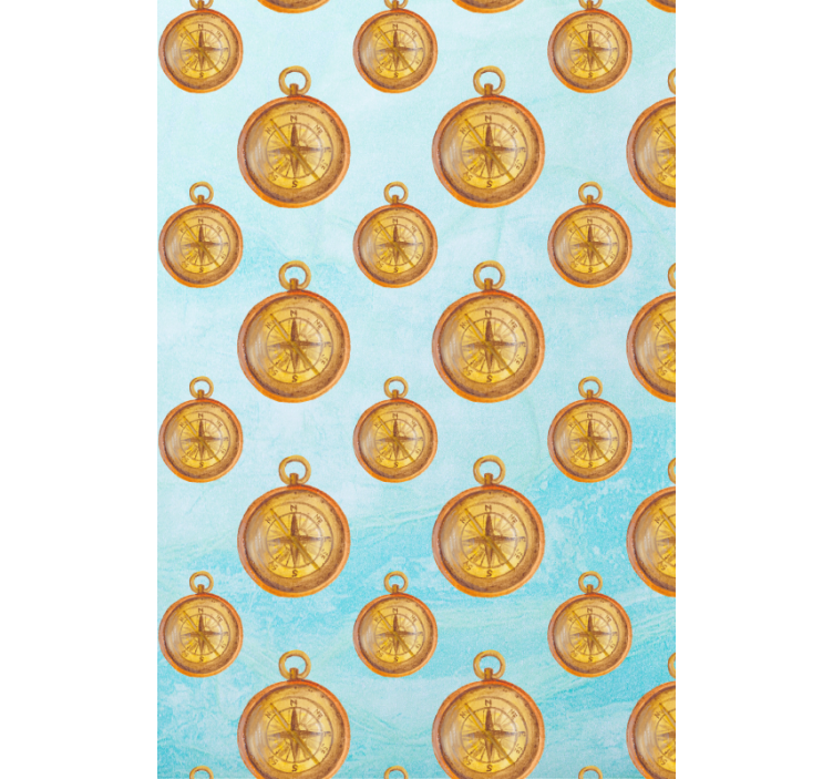 Toile fenêtre original modèle de boussole vintage - TenStickers