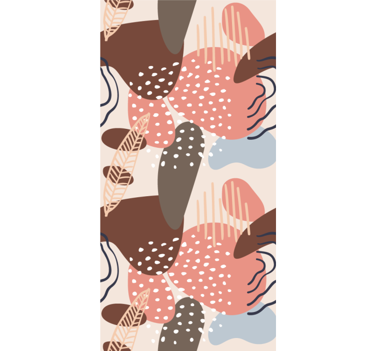Toile fenêtre moderne formes de motifs organiques - TenStickers