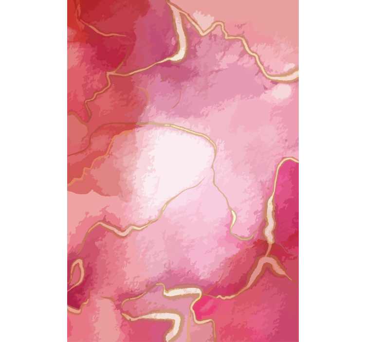 Stores modernes Effet marbre rose et or - TenStickers