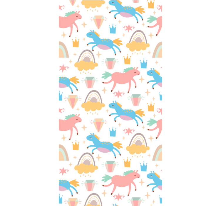Toile fenêtre animaux charmante licorne fantastique - TenStickers