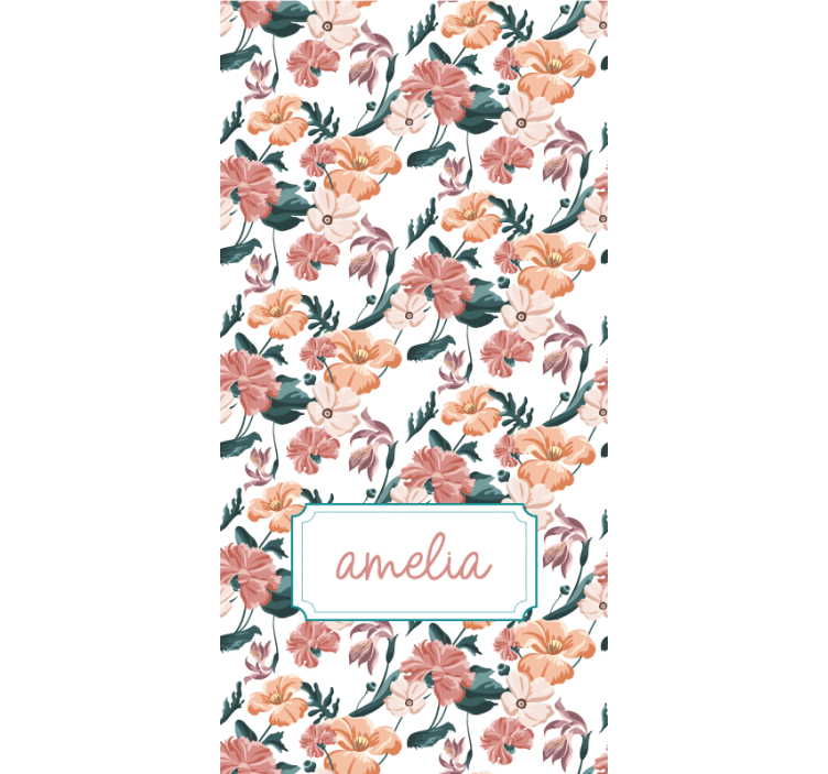 Toile fenêtre fleurs et plantes design élégant à ressort - TenStickers