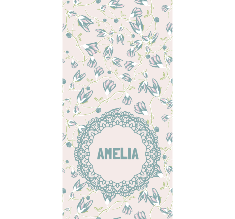 Toile fenêtre chambre adolescent motif floral délicat - TenStickers