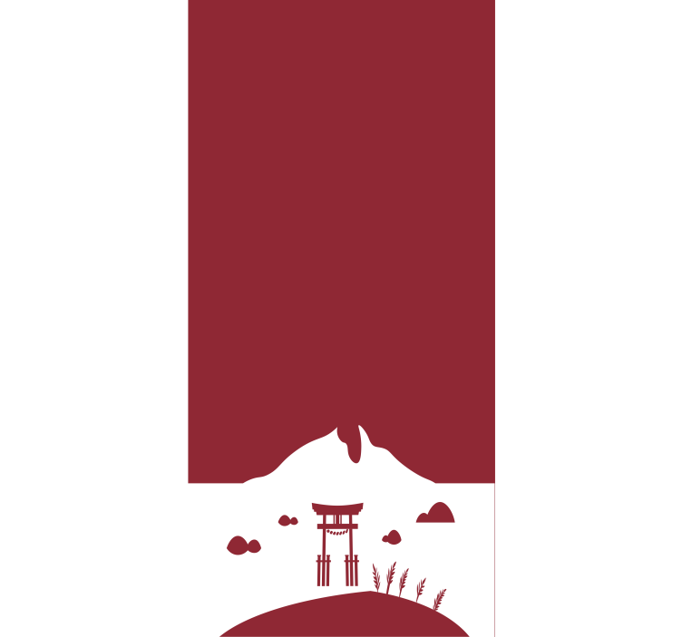 Toile fenêtre scène de la porte de la montagne - TenStickers