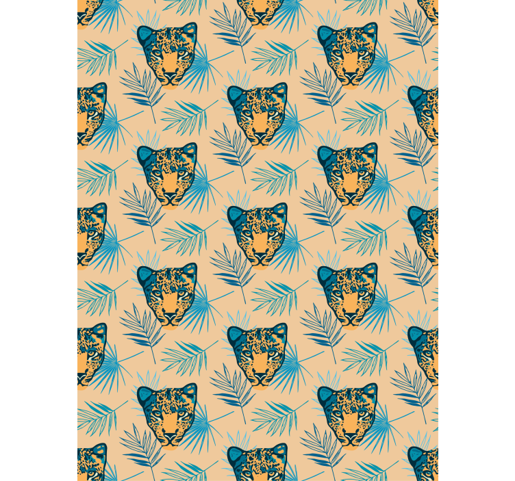 Toile fenêtre animaux motif tête de léopard - TenStickers