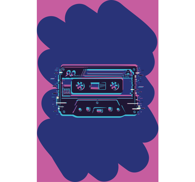 Toile fenêtre geek illustration de cassette rétro - TenStickers