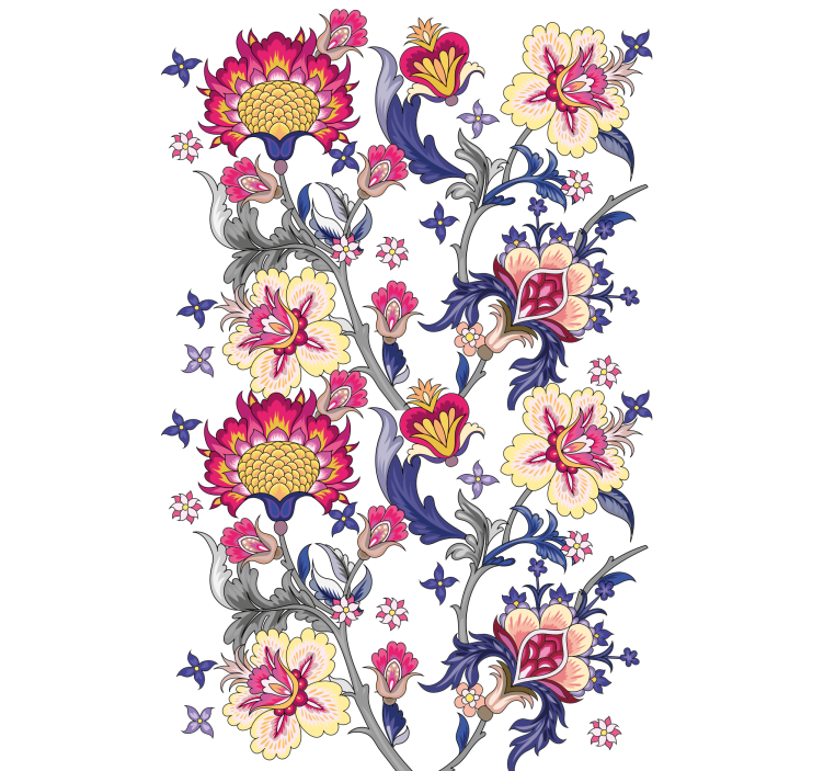 Toile fenêtre fleur composition florale vibrante - TenStickers