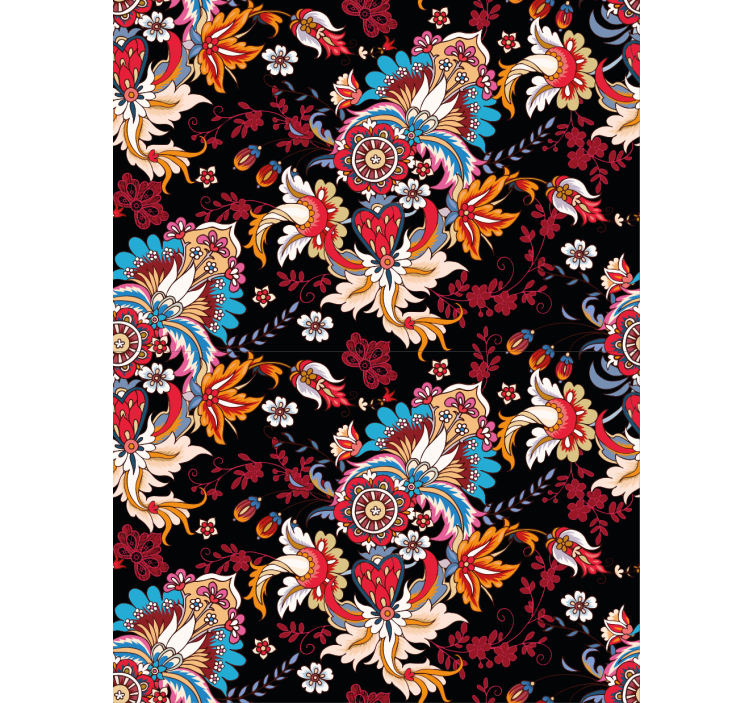 Toile fenêtre fleur motif floral éclatant - TenStickers