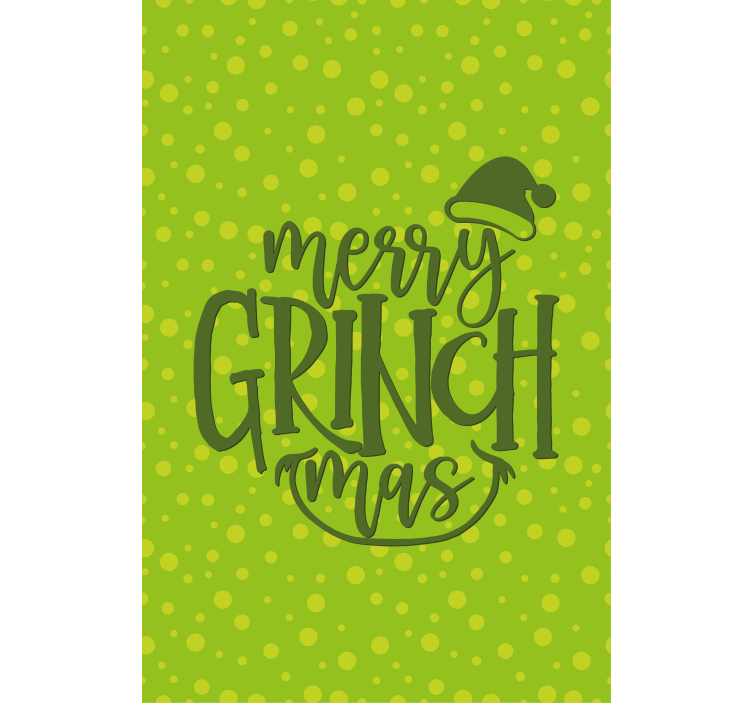 Toile fenêtre avec phrase joyeux grinchmas - TenStickers