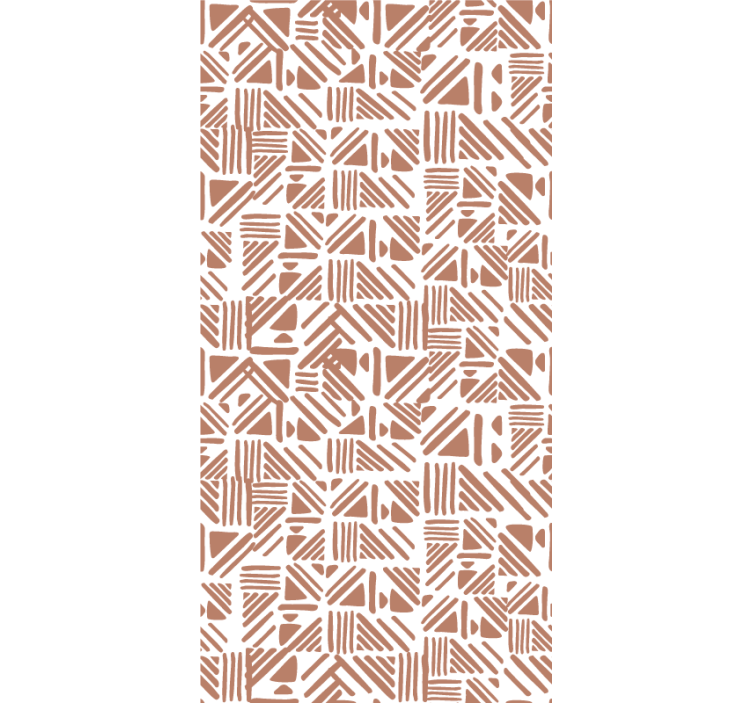 Toile fenêtre chambre couple éléments de motifs géométriques - TenStickers