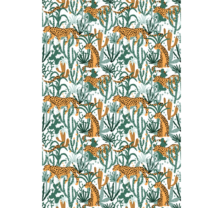 Toile fenêtre animaux safari flore faune - TenStickers