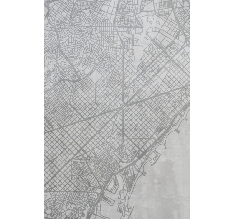 Toile fenêtre carte du monde motif carte urbaine - TenStickers