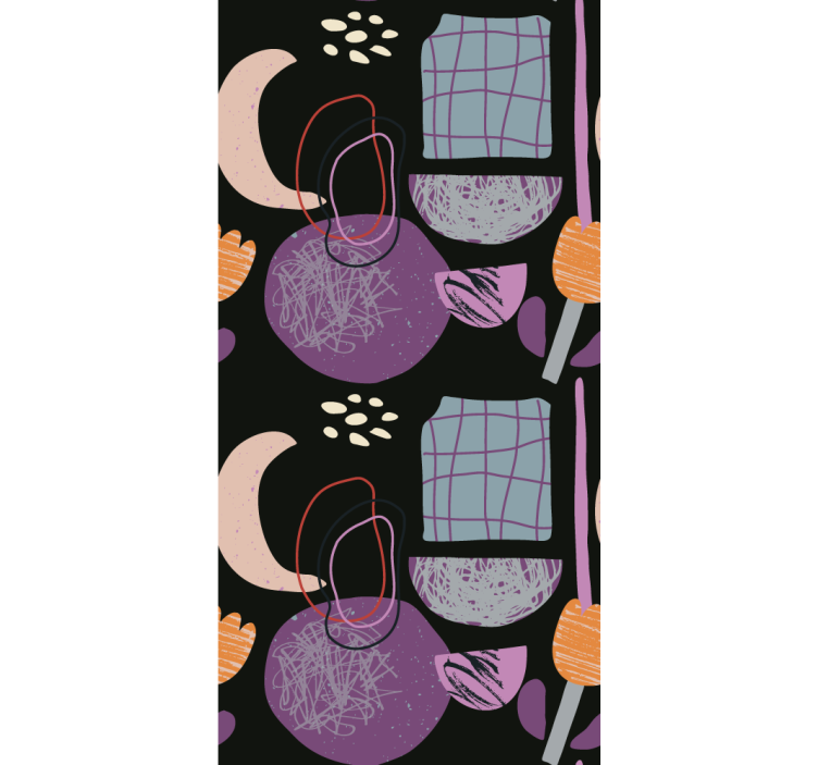 Toile fenêtre moderne motif de forme abstraite - TenStickers