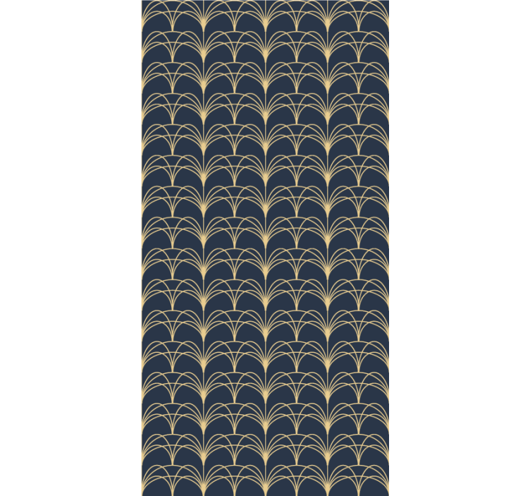 Toile fenêtre élégante arches d'or - TenStickers