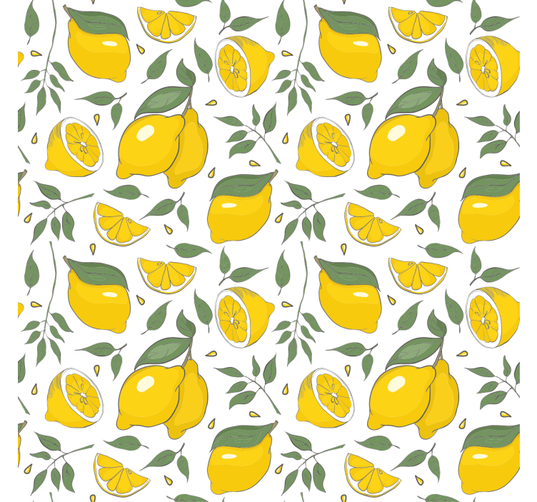 Toile fenêtre fruits et légumes citrons et tranches - TenStickers