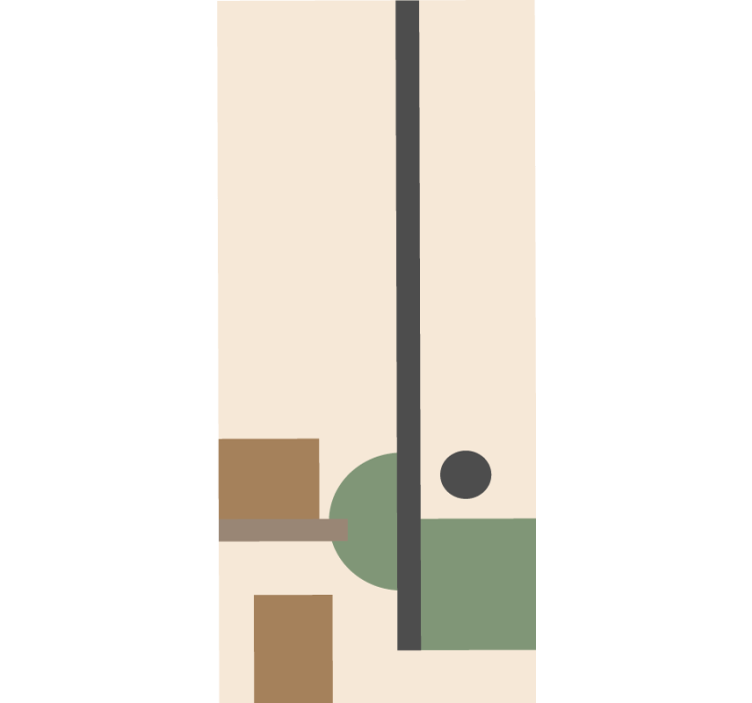 Toile fenêtre moderne composition abstraite géométrique - TenStickers