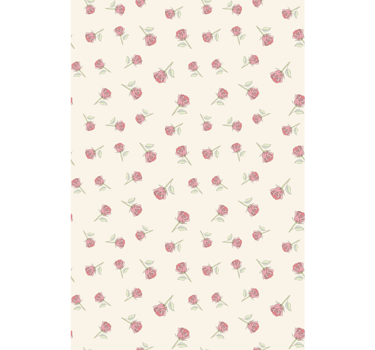 Toile fenêtre fleurs et plantes motif de rose douce - TenStickers