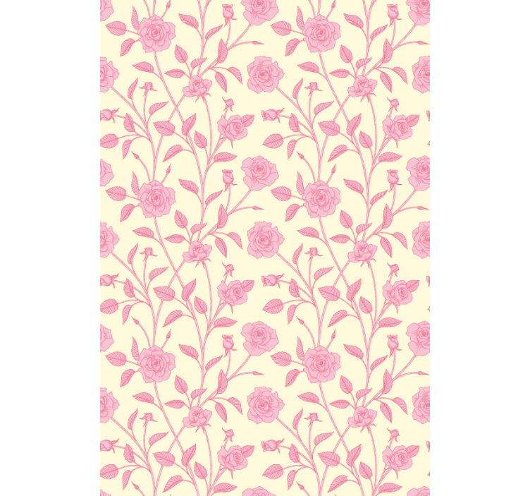 Toile fenêtre fleurs et plantes fleur de rose rose - TenStickers