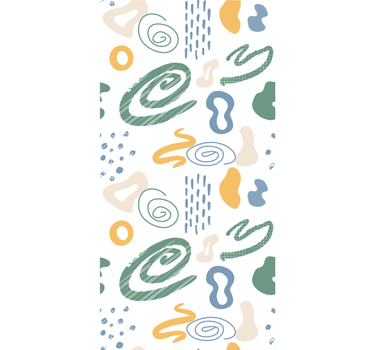 Toile fenêtre moderne formes abstraites peintes - TenStickers