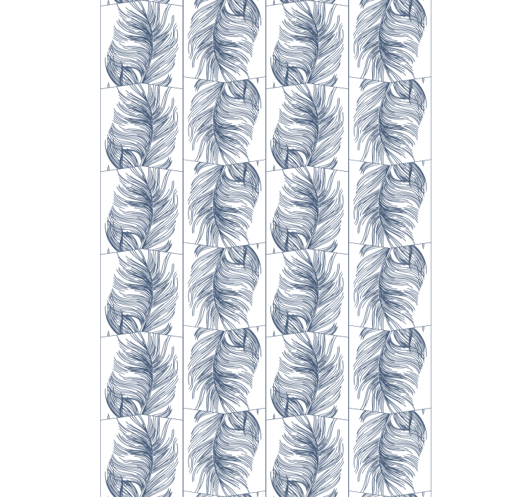 Toile fenêtre fleurs et plantes feuilles beiges stylisées - TenStickers