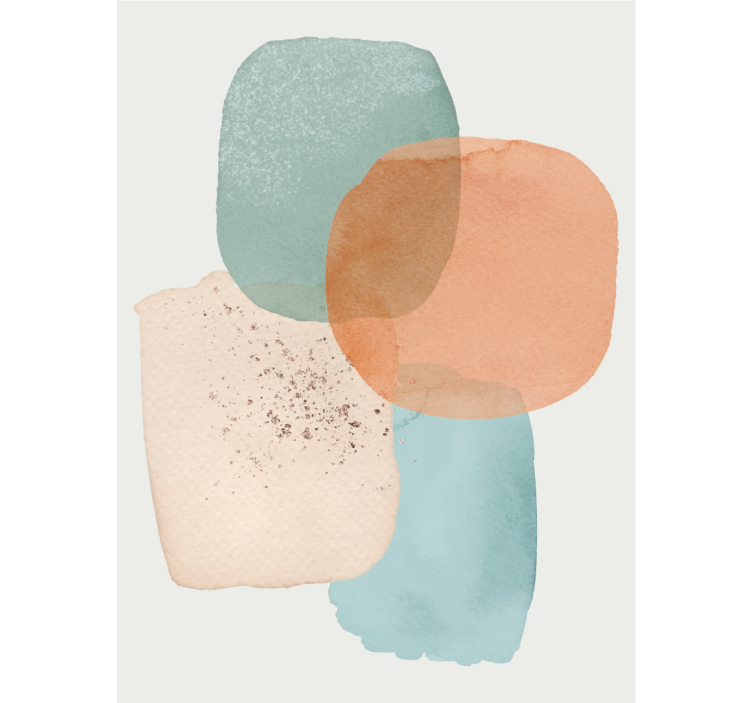 Toile fenêtre moderne taches de couleurs géométriques - TenStickers