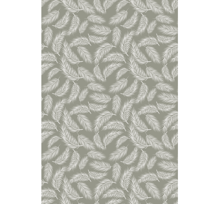 Toile fenêtre fleurs et plantes motif à motifs de feuilles - TenStickers