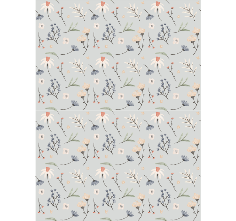 Toile fenêtre fleur éléments délicats - TenStickers