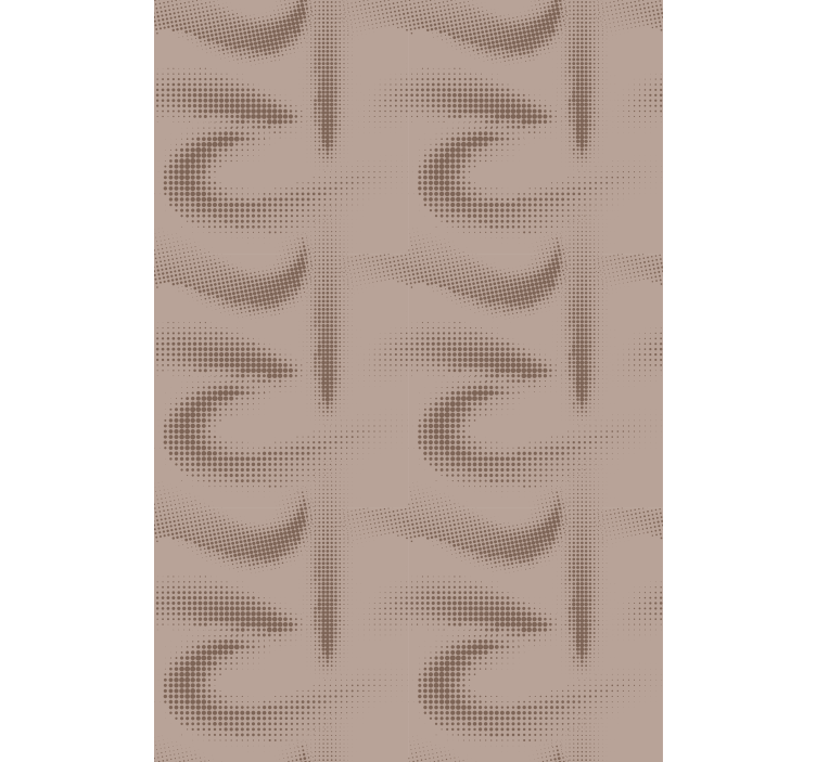 Toile fenêtre textures et motifs motif incurvé marron - TenStickers