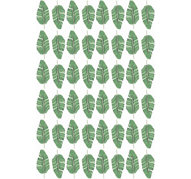 Toile fenêtre fleurs et plantes motif feuilles - TenStickers