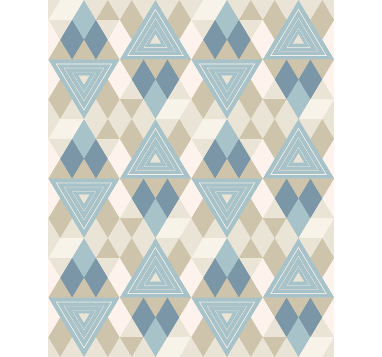 Toile fenêtre moderne motif de triangles géométriques - TenStickers