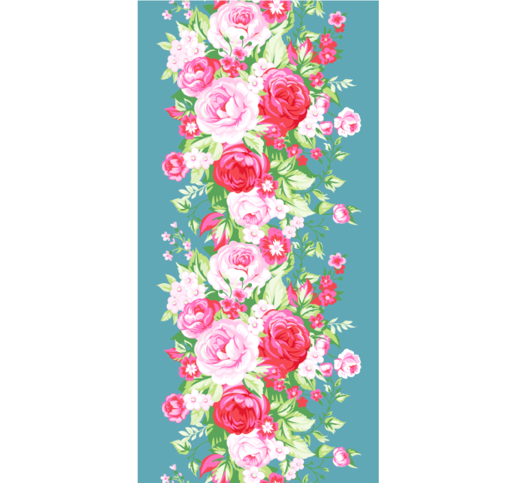 Toile fenêtre fleur roses et fleurs - TenStickers
