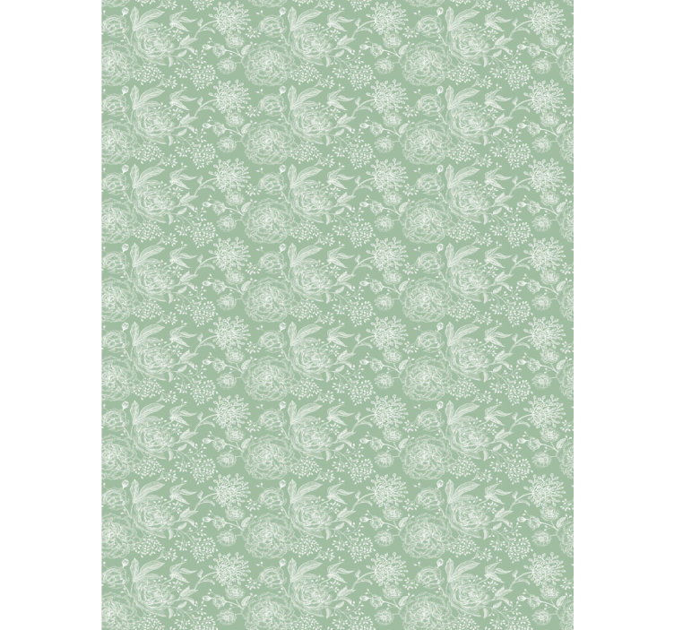 Toile fenêtre fleurs et plantes éléments végétaux délicats - TenStickers