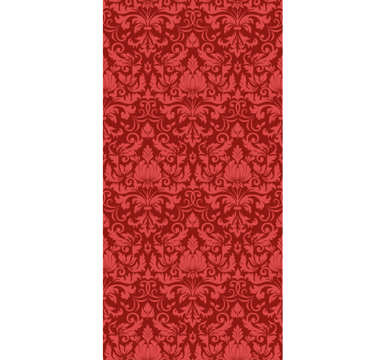 Toile fenêtre élégante grâce botanique rouge - TenStickers