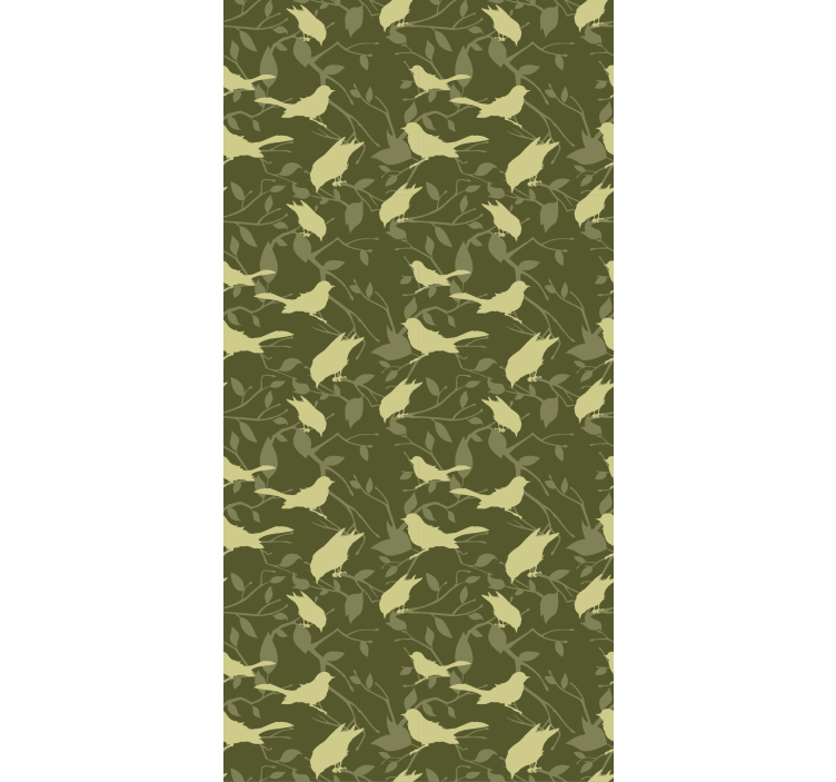 Stores classiques Oiseaux verts style victorien - TenStickers