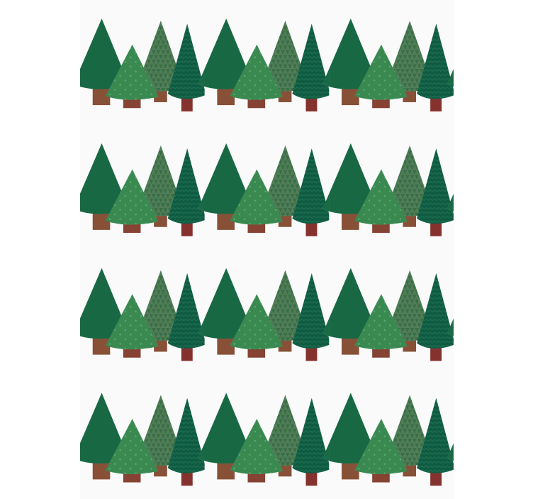 Toile fenêtre arbre motif de forêt simple - TenStickers