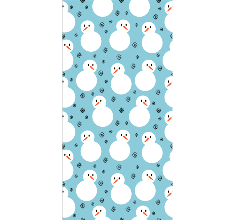 Stores textures et motifs Modèle de bonhomme de neige de noël - TenStickers