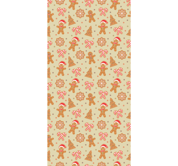 Toile fenêtre original joie des fêtes en pain d'épices - TenStickers