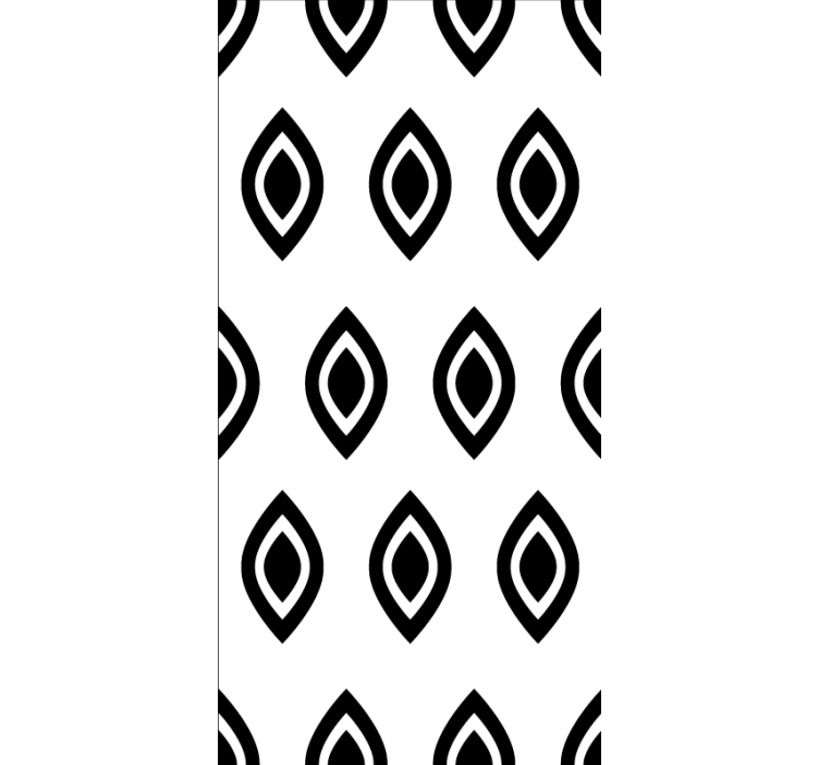 Stores textures et motifs Formes géométriques en noir et blanc - TenStickers