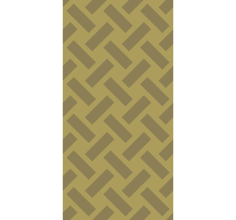 Toile fenêtre vert blocs géométriques - TenStickers