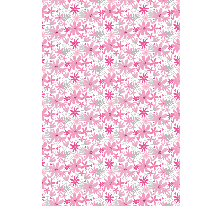 Toile fenêtre cuisine motif de fleurs roses - TenStickers