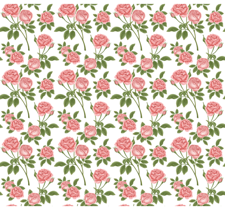 Toile fenêtre fleurs et plantes beau motif de roses - TenStickers