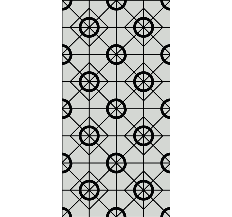 Toile fenêtre moderne motif géométrique circulaire - TenStickers