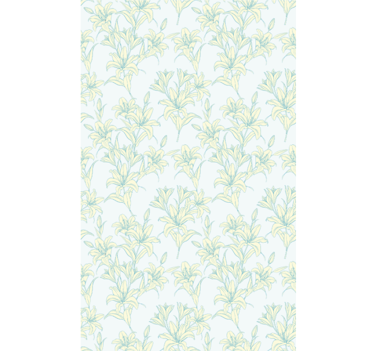Toile fenêtre fleurs et plantes motifs botaniques subtils - TenStickers