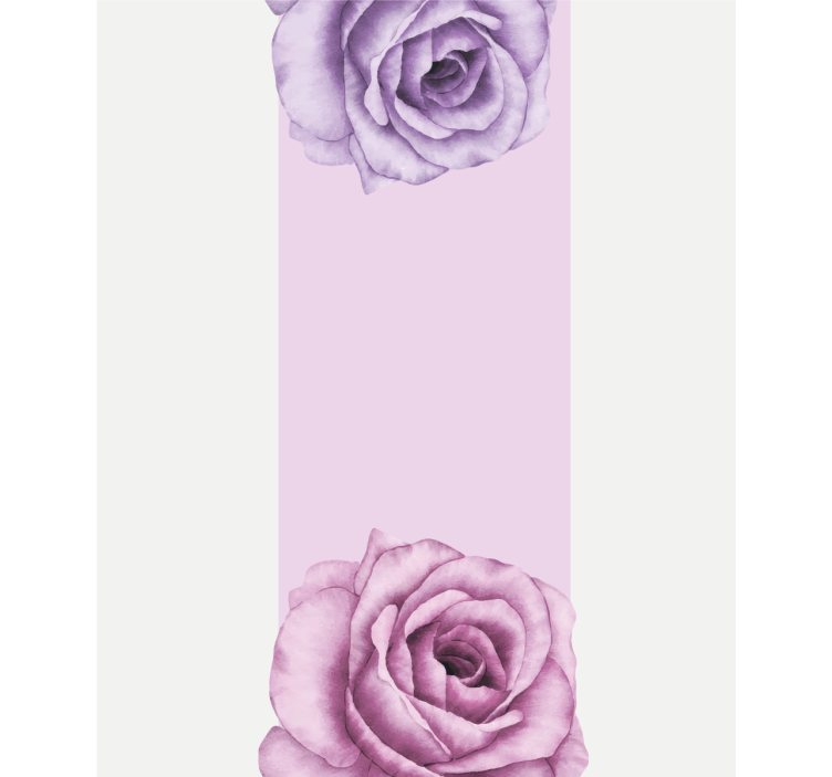 Toile fenêtre fleurs et plantes accent de rose violette - TenStickers