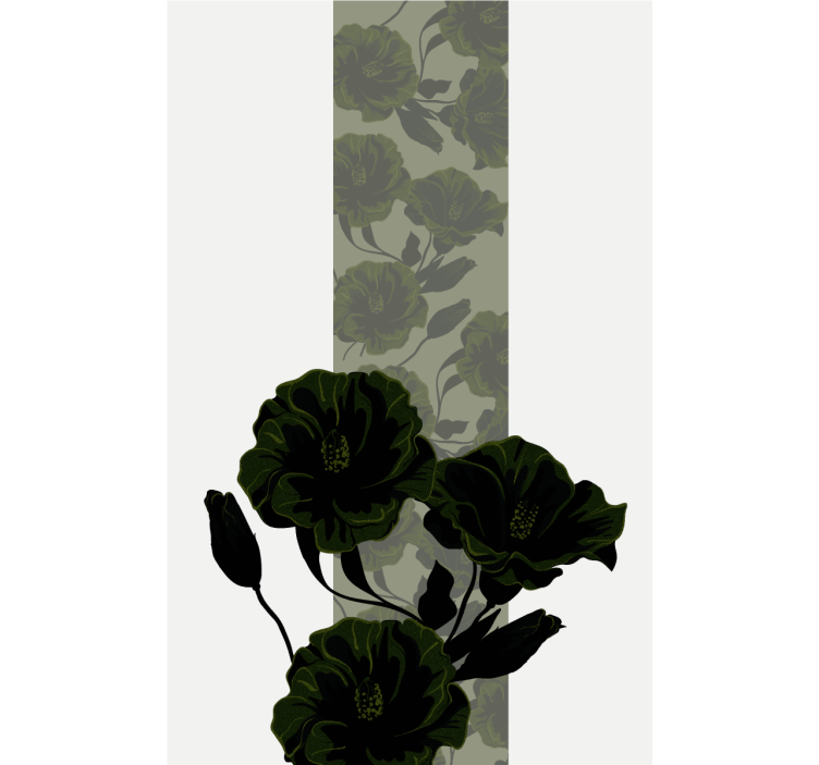 Toile fenêtre fleurs et plantes arrangement de roses vertes - TenStickers