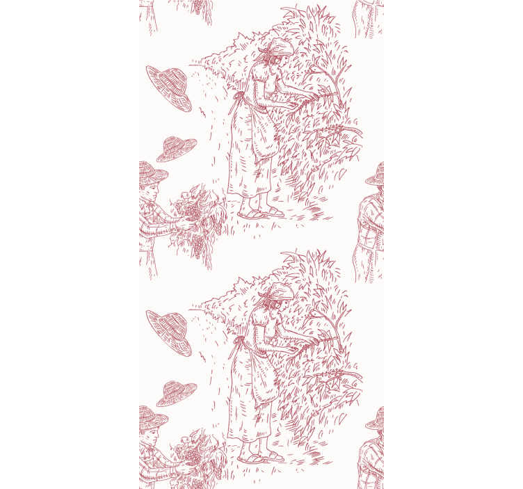 Toile fenêtre fleurs et plantes illustration de récolte - TenStickers