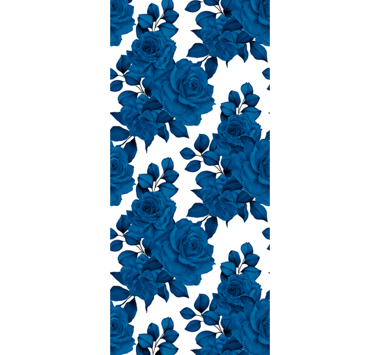 Toile fenêtre fleurs et plantes motif de fleur d'azur - TenStickers