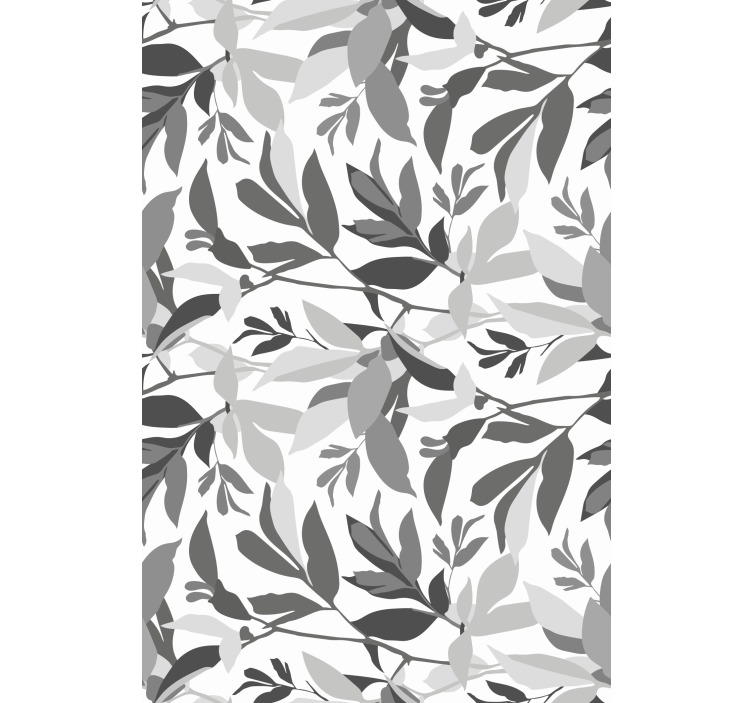 Toile fenêtre fleurs et plantes motif de feuille élégant - TenStickers